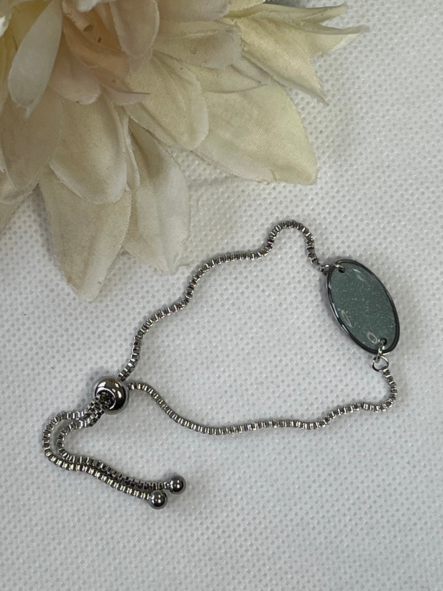 Grey oval bracelet