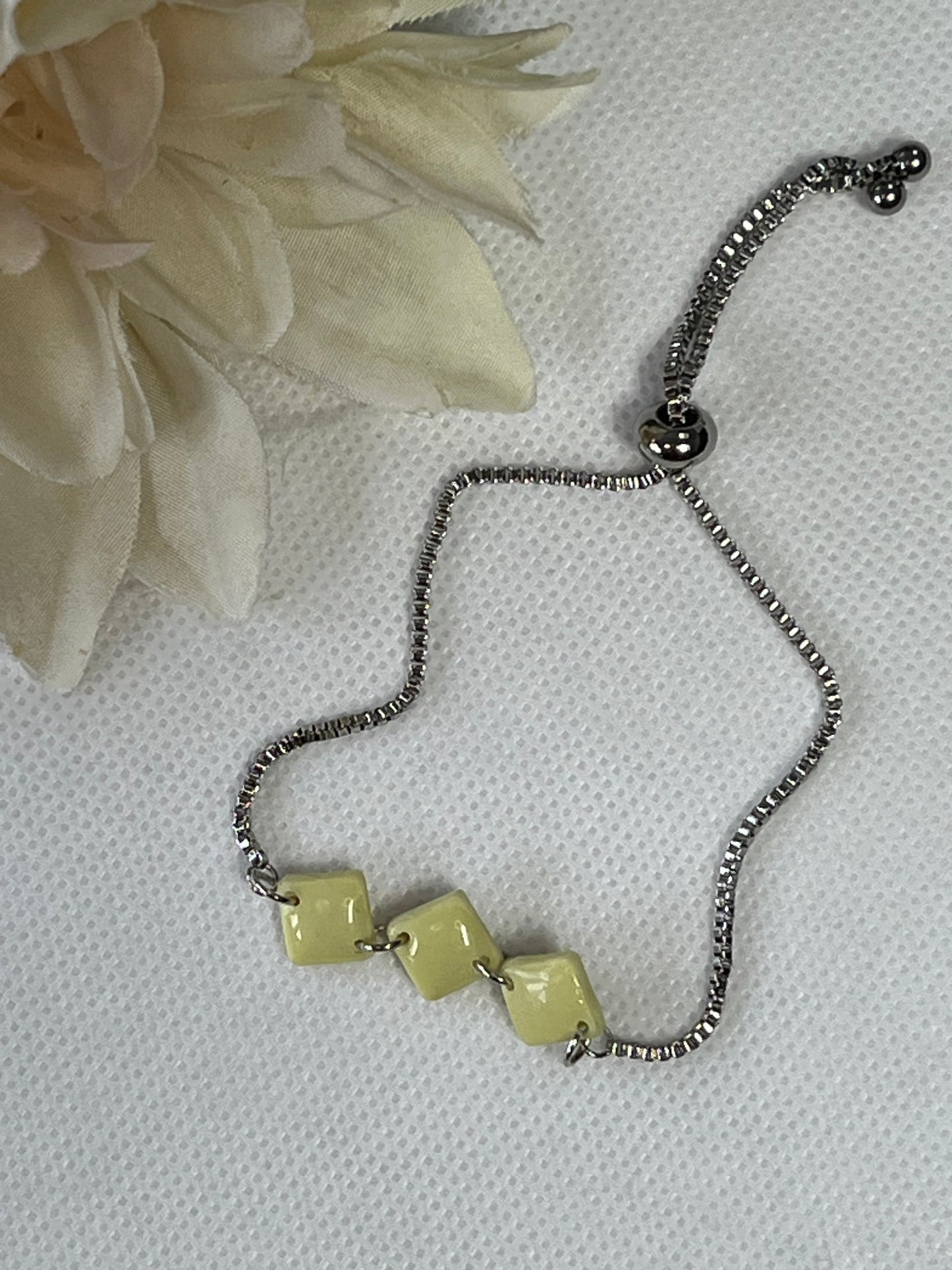 Yellow square bracelet