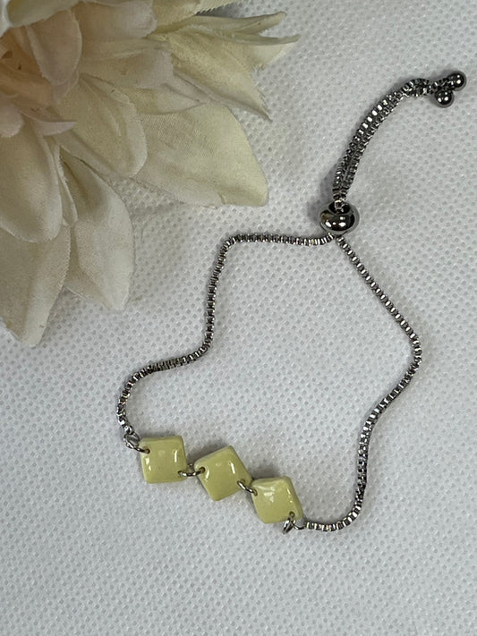 Yellow square bracelet